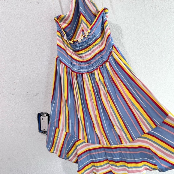 bcbgirls Dress Size:12 Colorful Striped Halter Dress - Picture 6 of 11